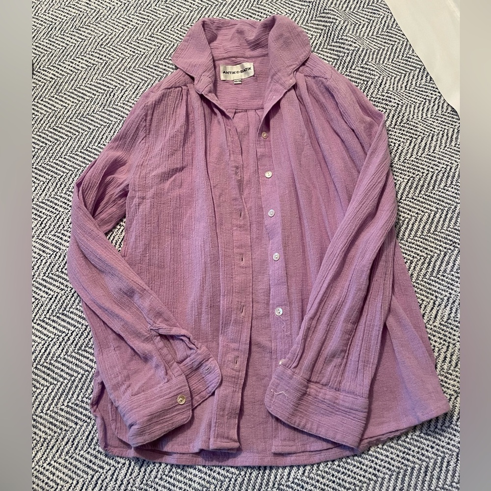 Antik Batik gauze button down